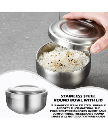 GYOTUU Stainless Steel Shaving Bowl with Lid - 4.3 Round Metal Bowl for Shaving Soap & Cream - Perfect for Men - Durable & Multipurpose - Buy Online on GoSupps.com
