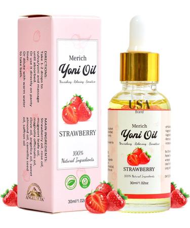 MERICH Natural Yoni Oil | Feminine Yoni Detox Oil | Natural Scented Vaginal Oil | Yoni Oil for Women pH Balance and Wetness | Eliminate Odor | Natural Vaginal Tightening and Cleansing (Strawberry) - Buy Online on GoSupps.com