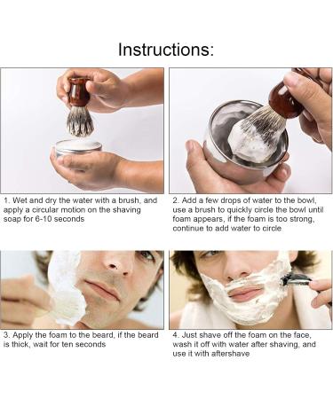 Premium Shaving Bowl & Soap | Exquisite Craftsmanship | Durable Natural Tree Pattern for Beard Shaving - International Shipping Available - Buy Online on GoSupps.com