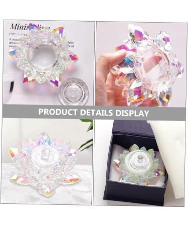 POPETPOP Nail Art Crystal Cup Makeup Container Barniz De Gel Para U as Cosmetic Containers Clear Tumblers Nail Art Supplies Acrylic Tool Stand Small Travel Jewelry High Transparent Crystal - Buy Online on GoSupps.com