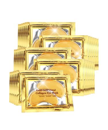 Jakuva 29PCS Gold Gel Crystal Collagen Eye Mask Under Eye Patches For Puffy Eyes and Dark Circles, Hydrating & Anti Aging,24k Gold Eye Mask Eye Patches for Moisturizing - Buy Online on GoSupps.com