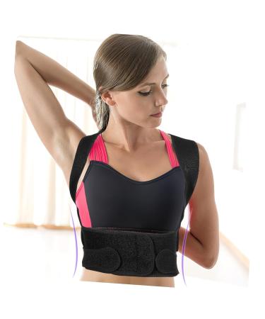 BESPORTBLE Posture Corrector Belt Back Brace Support - Adjustable Neoprene Back Strap for Improved Posture - Breathable Design for Men - 48x35x5 cm - Buy Online on GoSupps.com
