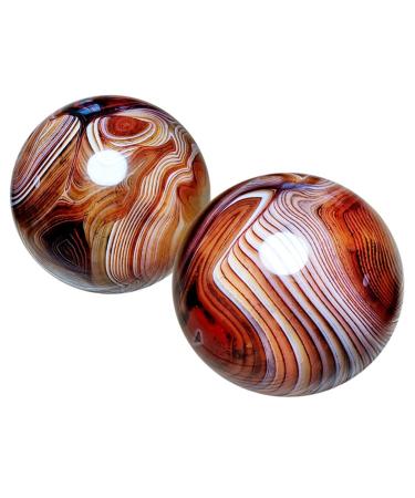 Unbit ballstretcher magnetic stressball baoding ball marble-resistant ball Chinese sports massage ball decompression-hand fitness ball (color: 59mm)