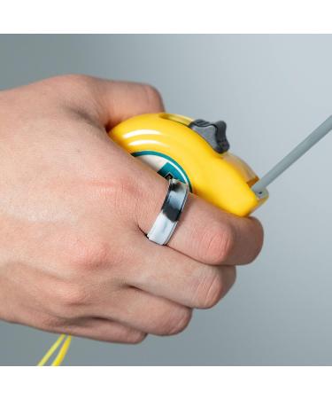 Zollen Breathable Men's Silicone Wedding Ring Bands for Sports - Black, Metal Dark Grey, Silver, Bronze, Marble, Army Green, Dark Blue - Size 12 (21.3mm) - Buy Online on GoSupps.com