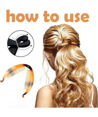 3 Piece Banana Hair Clip for Fine Hair Combs Double Banana Clip Comb Clip Womens Hair for Thick Curly Hair Accessories Fishtail Hair Clip Combs Double Banana Clip Set for Women Girls - Buy Online on GoSupps.com