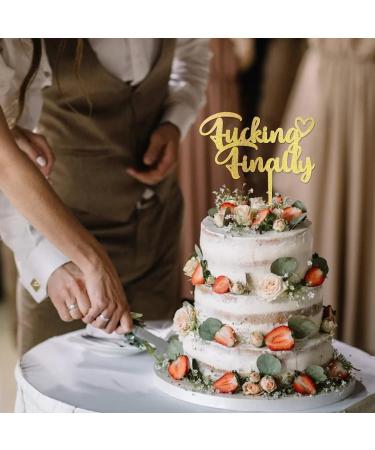 Fucking Finally Wedding Cake Topper Vow Renewal Cake Topper Elegant Anniversary Cake Topper Unique Gift for Wedding Engagement Anniversary Gold Ede7hcnv9zbc - Buy Online on GoSupps.com