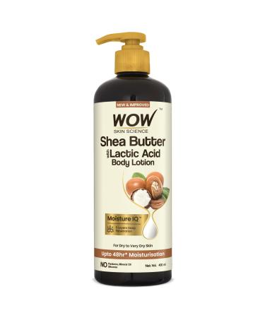 WOW Skin Science Shea Butter and Cocoa Butter Moisturising Body Lotion Deep Hydration 400ml