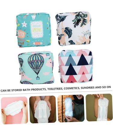 SEWOART 4pcs Sanitary Napkin Storage Bag Handbag Set - Travel Toiletry & Makeup Bags for Women - Buy Online on GoSupps.com