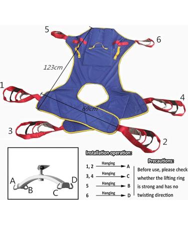 Patient Lift Sling for Sitting Universal Mesh Bath Patient Lift Sling with Head Support Divided Leg Shower Sling (Color : Color1) - Buy Online on GoSupps.com