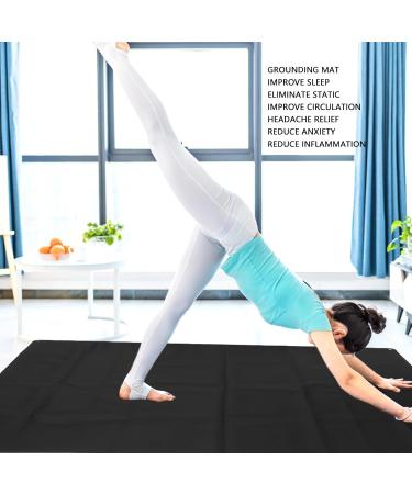 Buy Earage Yoga Mat 138x100 cm - Grounding Mat with Negative Ion Bracelet for Better Sleep & Anxiety Relief - Buy Online on GoSupps.com