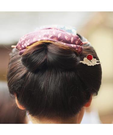 LALAFINA Pins Sticks Pin Handmade Women Traditional Forks Stick Girls Fork Head Bride Accessory Decorative Long Chopsticks Accessories Chinese Pearl Making Bun Styling Alloy Beaded Golden - Buy Online on GoSupps.com