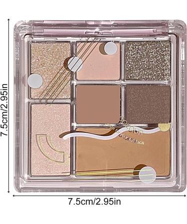 Colorful Eyeshadow Palette | 7 Colors Waterproof Eye Shadow | Waterproof Vibrant Colors Shades Cosmetics Glitter Makeup Eyeshadow Palette Shakven Raw Coconut Latte No. 16 - Buy Online on GoSupps.com