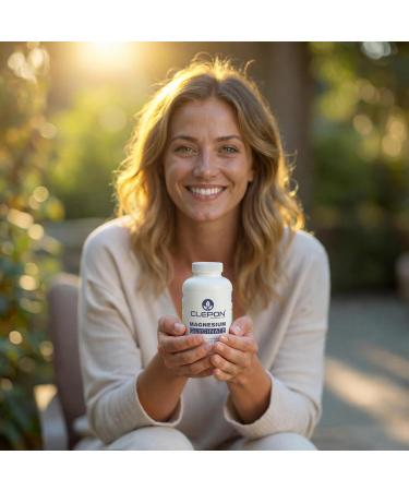 CLEPON Magnesium Glycinate (100mg Elemental per Capsule) - 180 Capsules - High Absorption Fully Chelated - Sleep Support Relaxation Muscle Cramps & Heart Health - 3rd Party Tested Non-GMO Vegan - Buy Online on GoSupps.com
