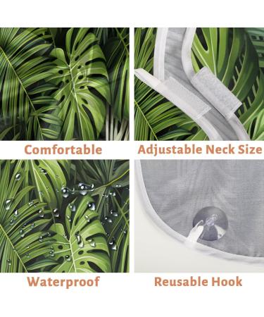 Tropical Plant Leaves Beard Bib Apron - Hair Catcher for Men | Perfect Gift for Dads & Husbands | Premium Beard Bib with Suction Cups - Buy Online on GoSupps.com