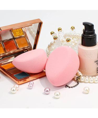 BEAKEY 2 Pcs Makeup Sponge Set - Vertical Cut Beauty Sponges for Flawless Liquid, Cream, & Powder Foundation Blending - A-Pink - Buy Online on GoSupps.com