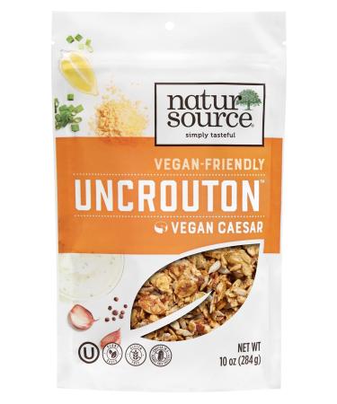 naturSource Vegan Caesar Uncrouton Salad Topper Certified Keto Plant Based Vegan-Friendly Gluten Free 10 oz Re-Sealable Pack