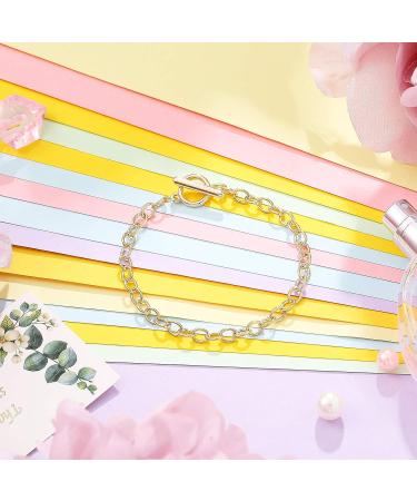 45-Piece Stainless Steel Bracelet Chains with OT Toggle Clasp - DIY Jewelry Making Supplies for Women (Gold) - Buy Online on GoSupps.com