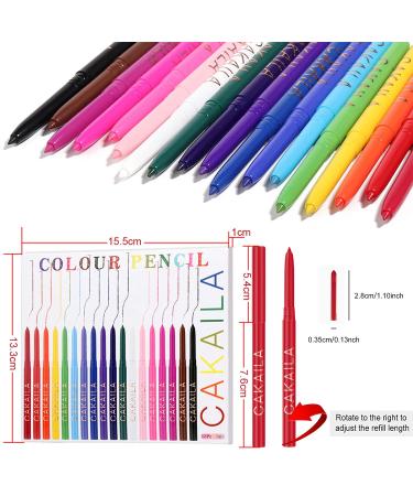 18-Piece Colorful Eyeliner Pen Set - Professional Waterproof Metallic and Glitter Eye and Lip Liner Kit for Women - Buy Online on GoSupps.com
