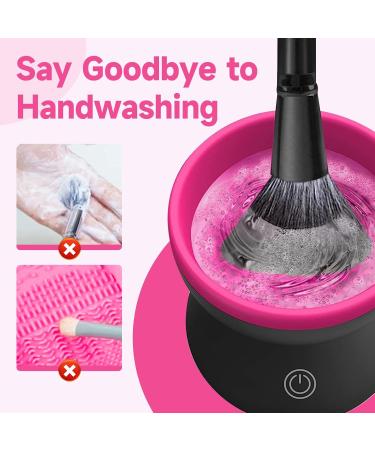 Automatic Electric Makeup Brush Cleaner - Fast Efficient & Ideal Gift for Girlfriend Wife or Mom - All Brush Sizes (Black - Buy Online on GoSupps.com