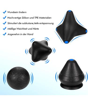 Zocipro 4-Piece Trigger Point Set | Suction Cup Massage Tools for Muscle Pain Relief - Back Neck Arms Shoulders - Buy Online on GoSupps.com