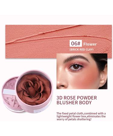  Yhsioaklo Powder Blush | Long-lasting Powder Makeup | 3D Natural Rose with Petal Texture | 3.5g Contour and Highlighter Cream with Natural Pigmented and Nude Shades - Buy Online on GoSupps.com