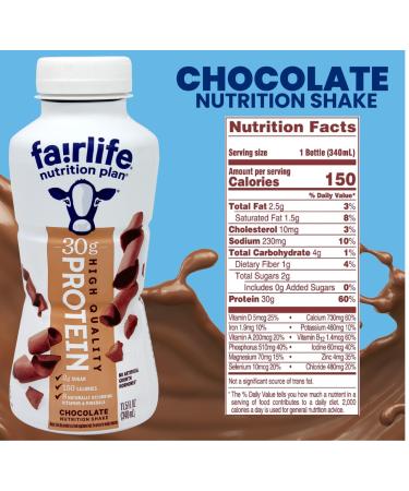 Buy Niro Assortment: Fair Life Protein Shakes (Pack of 12) - Chocolate & Vanilla 11.15 Oz - Premium Protein Drinks with Beverage Sleeve - Buy Online on GoSupps.com