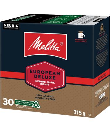 Melitta European Deluxe Medium Dark Roast K-Cup Pods- 30 Ct European Deluxe 315 Grams - Buy Online on GoSupps.com