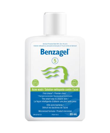 Benzagel 5% Benzoyl Peroxide Acne Wash 85 Milliliters