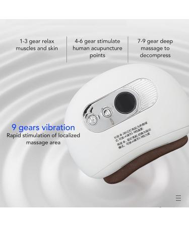 Electric Gua Sha Bian Stone Facial Device | LED Face Massage 9 Vibration Levels for Neck & Skin Tightening Anti-Aging & Swelling Reduction - Buy Online on GoSupps.com