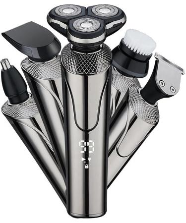 Beard Trimmer for Men - All-in-One Electric Grooming Kit | Silver Hair Clippers & Body Shaver - Buy Online on GoSupps.com