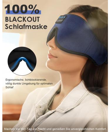 LC-Dolida Silk Sleep Mask for Side Sleepers - 100% Light-Blocking Bluetooth Eye Mask with Headphones for Travel Naps Yoga & Meditation | Ice Mask Blue - Buy Online on GoSupps.com