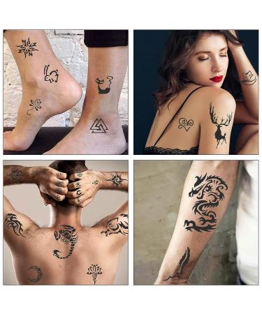 FANOST Tattoo Stencils Kit - 24 Sheets, 400 Designs for Kids, Teens, Adults - Henna, Airbrush, Real Tattoos - Face, Hand, Finger Stencils - Buy Online on GoSupps.com