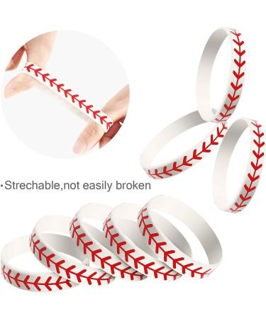 JOVITEC Softball Bracelet - 24 Pieces White Silicone Wristband for Players and Teams - Buy Online on GoSupps.com
