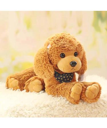 Heionia Dog Cuddly Toy - Kawaii 30cm Plush Pudel with Scarf | Perfect Gift for Children & Girls | Brown Dog Plush Toy - Buy Online on GoSupps.com