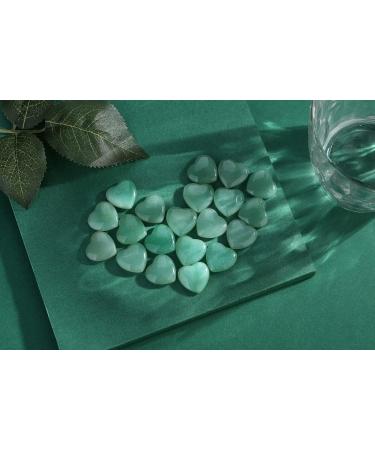 Xiannvxi 20pcs Green Aventurine Crystal Heart Stones - Natural Gemstones for Healing & Reiki | Love Palm Bag Stones - Buy Online on GoSupps.com