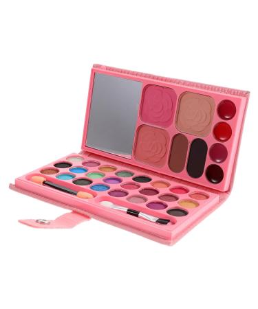FOMIYES 2pcs 33 Makeup Palette Eyeshadow Eye Shadow Pink Makeup Accessories Child Make up Cosmetic Bag
