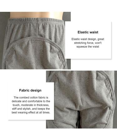 Daily Wear Incontinence Care Pants for the Elderly - Thickened Detachable Open Crotch - Grey 3XL - Buy Online on GoSupps.com