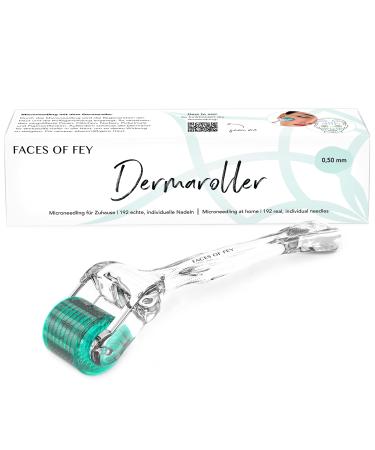 Dermaroller Faces of Fey - 192 Real needle -professional microneedling for home - Nadel roller 0.5 mm for face & body - tightening & modeling 0.5 mm - Buy Online on GoSupps.com