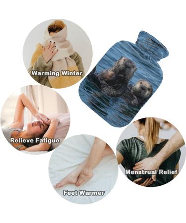 Naanle Wild Sea Otter Hot Water Bottle 1L - Transparent Bag for Hand & Foot Pain Relief | Heat & Cold Therapy - Buy Online on GoSupps.com