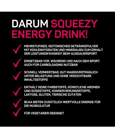 Squeezy Energy Drink - ISO Drink Powder (Lemon BCAA) 650g | Isotonic Sports Drink for Energy & Electrolytes | Perfect for Training & Competition - Buy Online on GoSupps.com