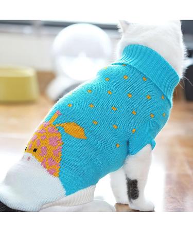 Buy Actoys Cat Sweater - Warm Winter Clothing for Cats | Stylish Blue Pet Sweaters - Buy Online on GoSupps.com