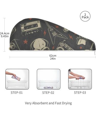 Buy Punk Turban Microfiber Hair Drying Cap - Quick Dry 2 Pack for Women | International Shipping Available - Buy Online on GoSupps.com