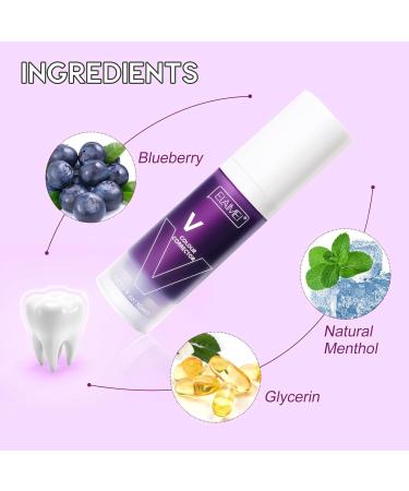 HeroSmile Purple Toothpaste - 2 pcs Teeth Whitening Booster for Bright White Smile - Buy Online on GoSupps.com