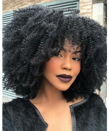 Buy Porsmeer 14 Curly Afro Wig for Women - Full Kinky Curly Bob with Volume & Ponytail - Perfect Artificial Hair Wig for Black Women - Buy Online on GoSupps.com