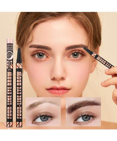 Jubepk Eyebrow Pencils Waterproof Eyebrow Tip Applicator 4 Tip Design Long Lasting Contouring 1ml Coloring Tool for Men Women Shaping and Filling in Sparse Areas - Buy Online on GoSupps.com