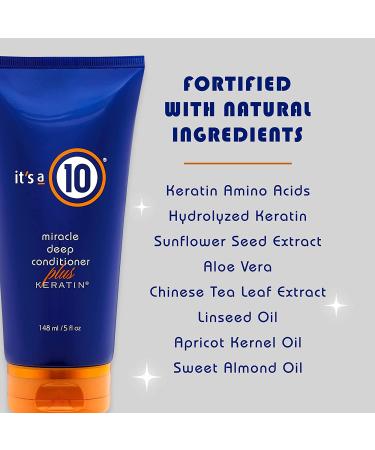 It's A 10 Miracle Deep Conditioner Plus Keratin 5 fl. oz. - Best Haircare Treatment - Buy Online on GoSupps.com