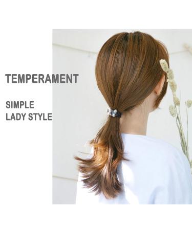 60-Piece Girls Hair Tie Set - Elastic Hair Bands with Pearl Decor - Stylish Accessories for Women & DIY Hairstyles - Buy Online on GoSupps.com
