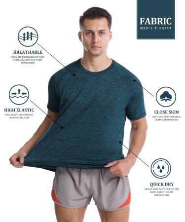 Star Vibe Men's 3-Piece Dry T-Shirts - Sweat-Proof Sport & Fitness Clothing | Short Sleeve Performance Shirts in Black Navy and Wine Red - Buy Online on GoSupps.com