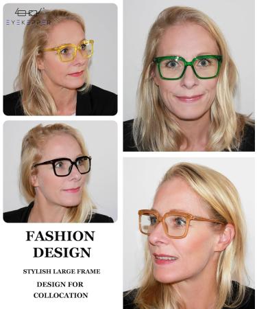 Eyekepper 4-Pack Progressive Multifocus Reading Glasses for Women - Blue Light Blocking No Line Multifocal Readers | Square Design 1.5x Mix Colors - Buy Online on GoSupps.com
