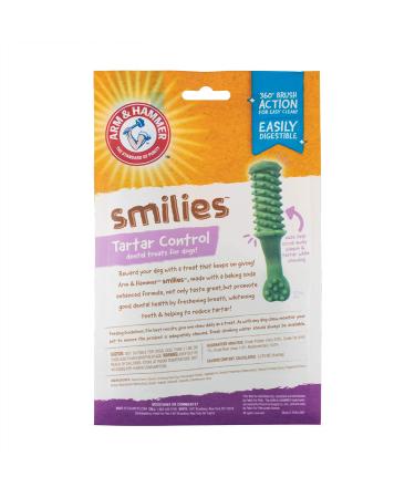 Arm & Hammer Smilies Tartar Control Dental Treats for Medium Dogs - Mint Flavor (8 Pieces) - Buy Online on GoSupps.com